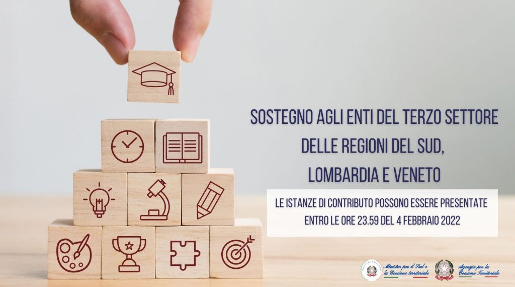 Terzo Settore impegnato nell’emergenza covid, ancora pochi giorni per partecipare al bando 1 terzo settore 2