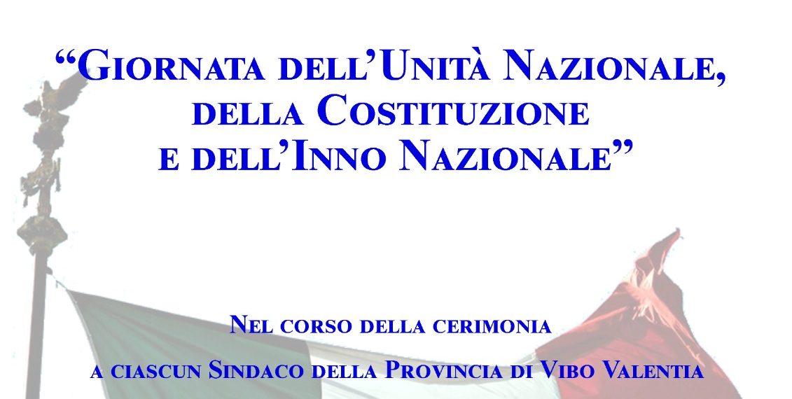 ancri e provincia di vibo. cerimonia di consegna bandiera italiana ai sindaci del vibonese