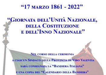 ancri e provincia di vibo. cerimonia di consegna bandiera italiana ai sindaci del vibonese