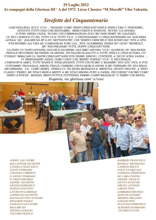 Cinquant'anni dopo la Maturità, di nuovo tra i banchi di scuola (foto) 1 terza a 1