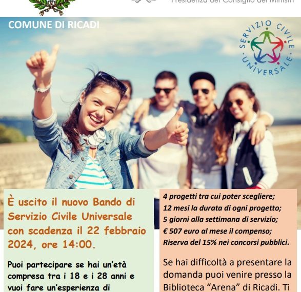 Servizio Civile Universale, domani 22 febbraio scadono i termini per la domanda di partecipazione