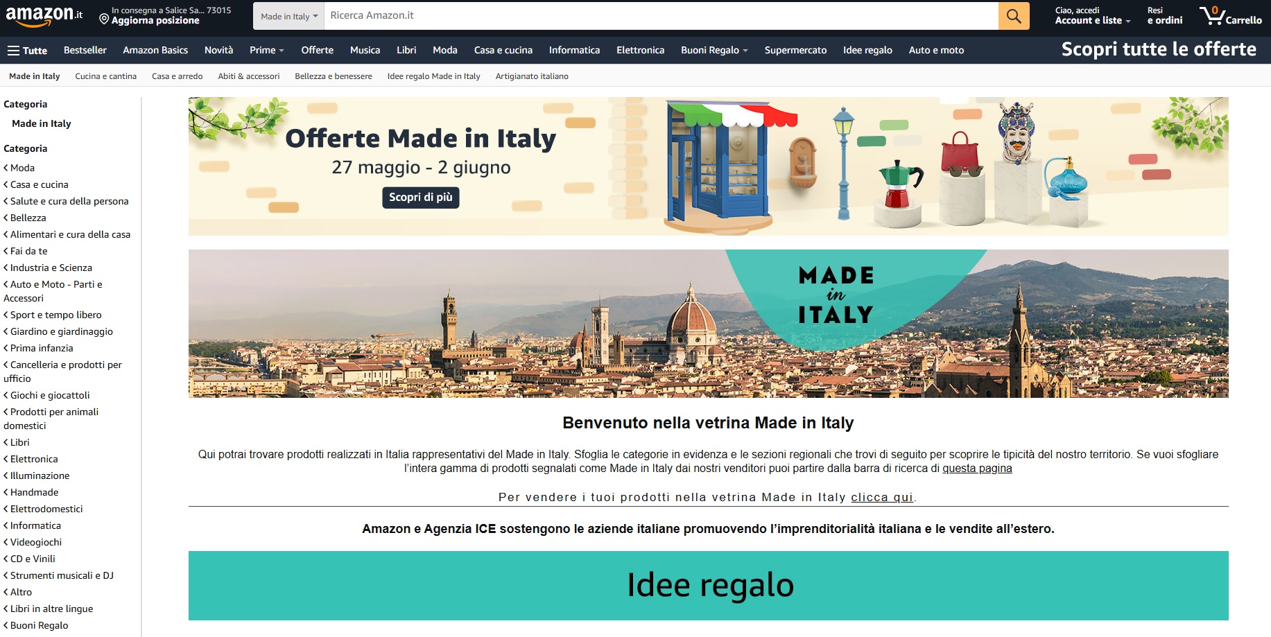 Eccellenze calabresi protagoniste dei Made in Italy Days dal 27 maggio al 2 giugno su Amazon.it 5 amazon made in italy
