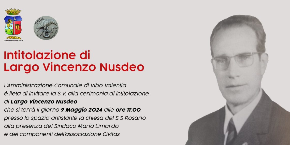 L’Associazione Civitas organizza il 9 maggio una Giornata in memoria di Vincenzo Nusdeo