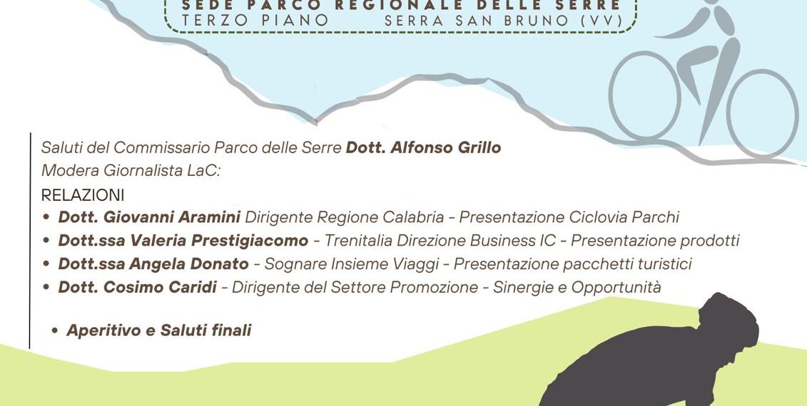 "Sulla via dei Parchi", esperti a confronto su sinergie e opportunità con il Cicloturismo in Calabria 1 “Sulla via dei Parchi”, esperti a confronto su sinergie e opportunità con il Cicloturismo in Calabria