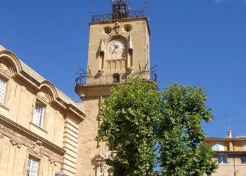 Watercolor painting di Aix-en-Provence, la città di Cezanne nel cuore della Provenza