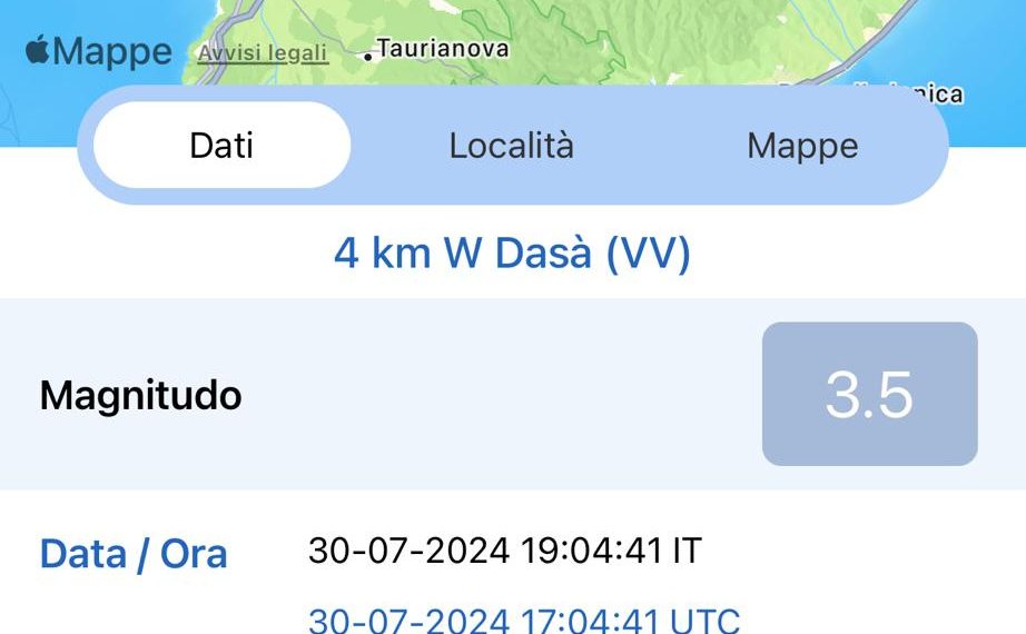Scossa di terremoto questa sera nel Vibonese. Avvertita dalla popolazione, ma nessun problema