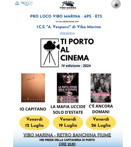 Ti porto al cinema 2024, i prossimi tre venerdì dedicati ai film grazie alla Pro Loco di Vibo Marina 1 Ti porto al cinema 2024, i prossimi tre venerdì dedicati ai film grazie alla Pro Loco di Vibo Marina