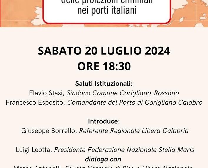 A Corigliano-Rossano la presentazione del rapporto "Diario di Bordo" realizzato da Libera 1 A Corigliano-Rossano la presentazione del rapporto “Diario di Bordo” realizzato da Libera