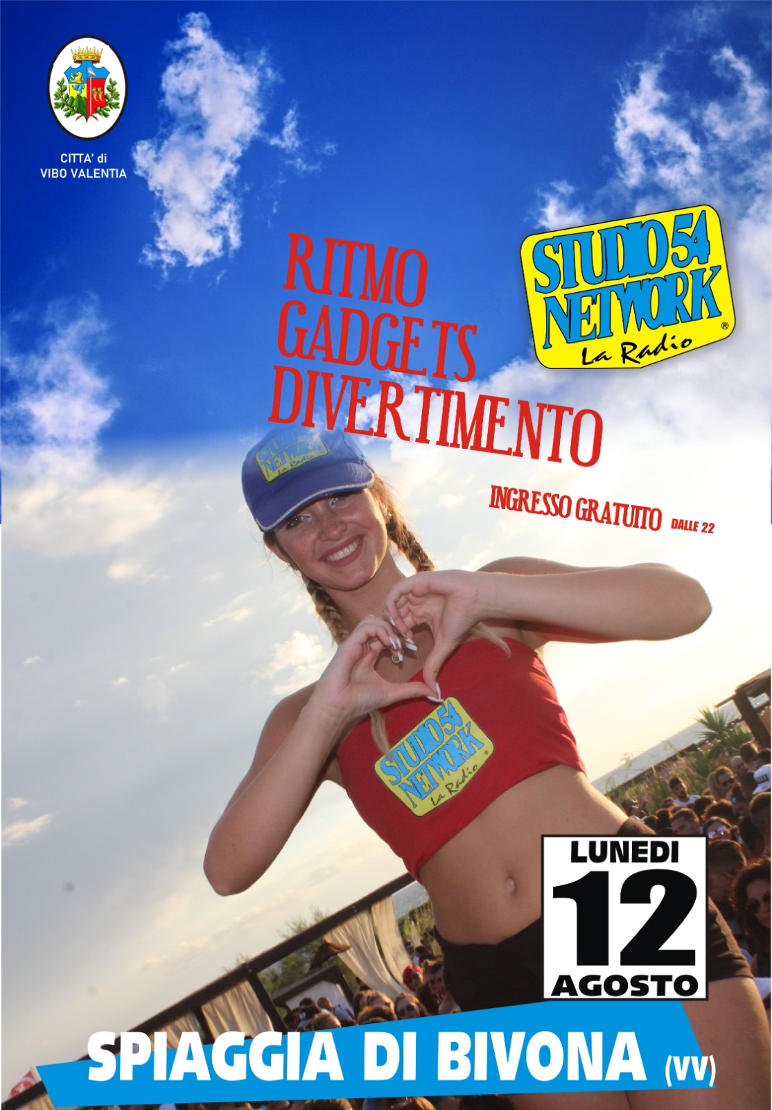Un lunedì da vivere con sport, musica e giochi per tutte le età: il 12 agosto il Bivona Beach Festival 4 studio54 locandina