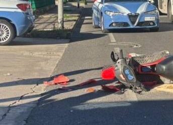 Incidente tra auto e moto in via Lacquari a Vibo Valentia