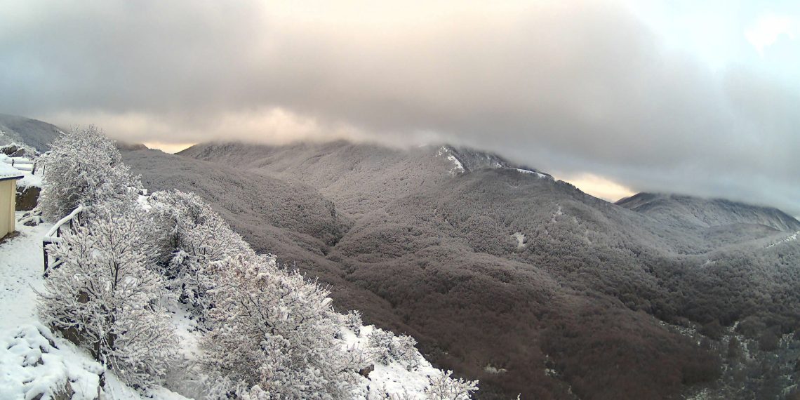 Primi fiocchi di neve in Calabaria