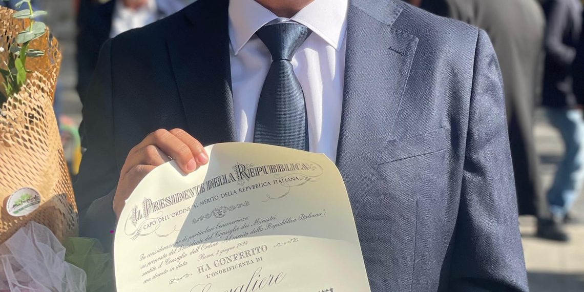 Il Presidente del CSV Calabria Centro, Nicola Maria Nocera, nominato Cavaliere al Merito della Repubblica