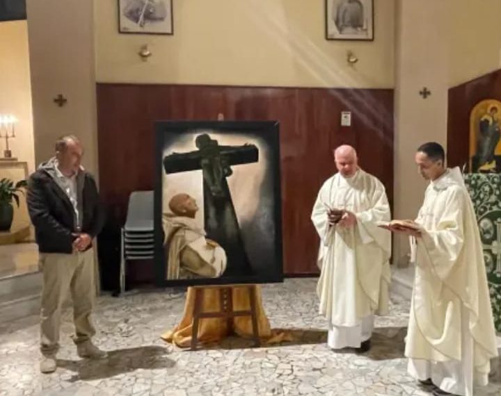 Quadro raffigurante San Bruno donato dalla Certosa di Serra alla parrocchia San Pio X di Catanzaro