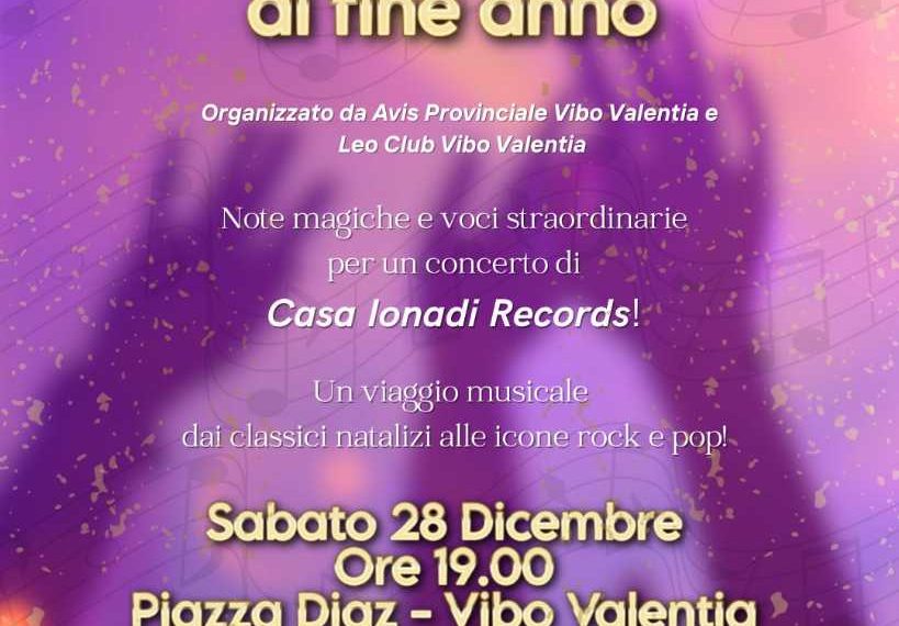 Serata di Solidarietà e Allegria in Piazza Diaz. Leo Club Vibo Valentia e AVIS Provinciale insieme per un Concerto di Natale