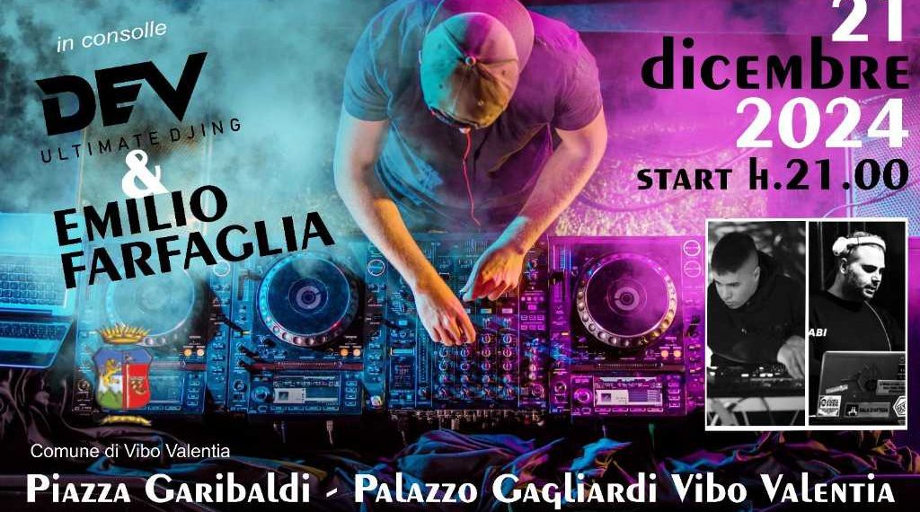 “Evento Gagliardo”, sabato 21 dicembre a Vibo Valentia un dj-set per i giovani vibonesi