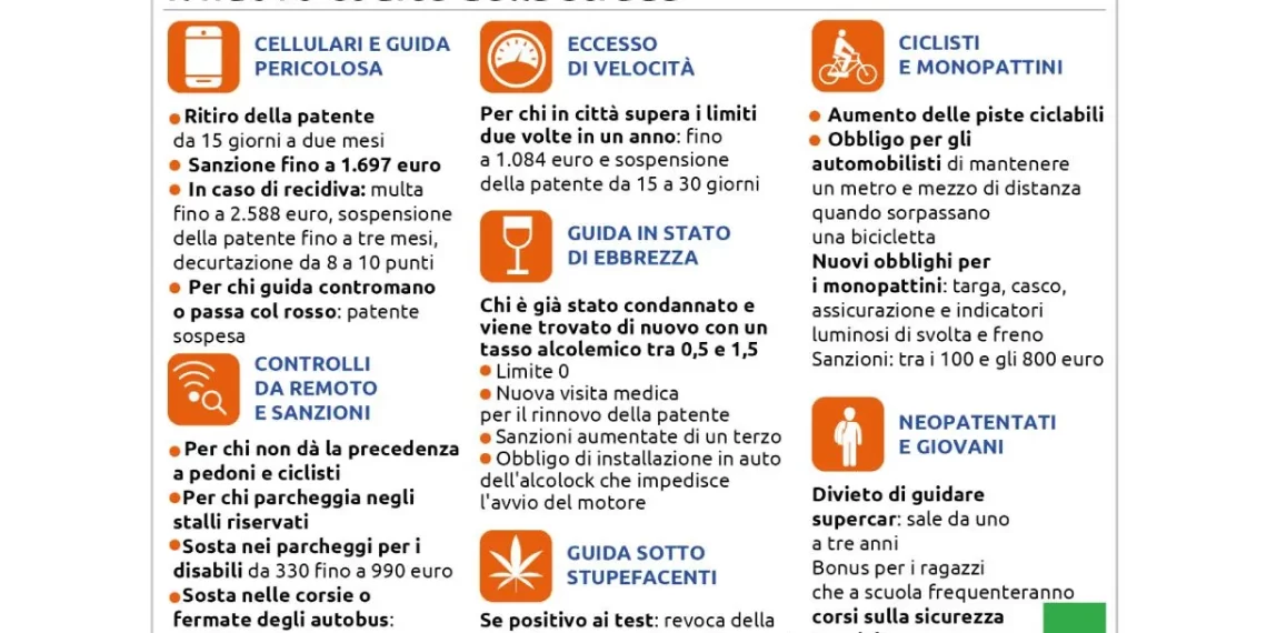 Entra in vigore il Nuovo Codice della Strada, le principali modifiche e le differenze rispetto alla normativa precedente