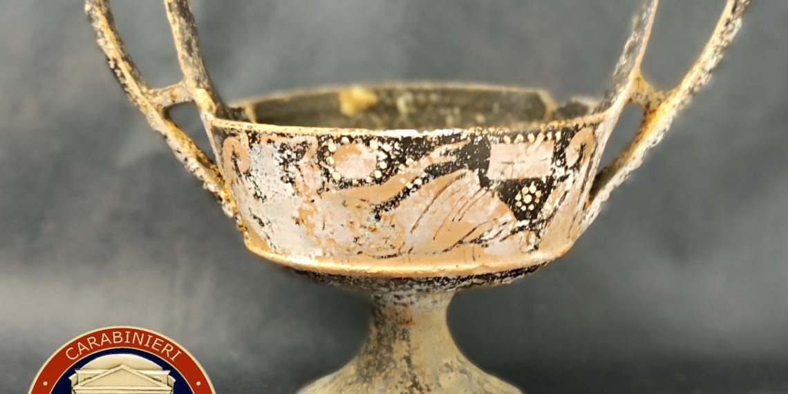 I Carabinieri TPC restituiscono alla soprintendenza di Catanzaro e Crotone 42 reperti archeologici e 5 fedeli riproduzioni di oggetti antichi in sequestro