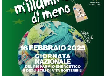 Risparmio energetico e stili di vita sostenibili: anche il Comune di Vibo Valentia aderisce a “M’illumino di meno”