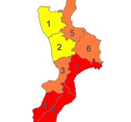 Maltempo, sarà un venerdì 17 all’altezza della sua nera fama: Allerta Rosso nella Calabria sud-orientale