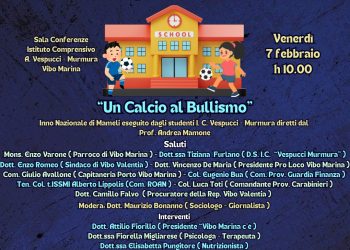 Un calcio al bullismo all’Istituto Comprensivo A. Vespucci di Vibo Marina. Appuntamento il 7 febbraio