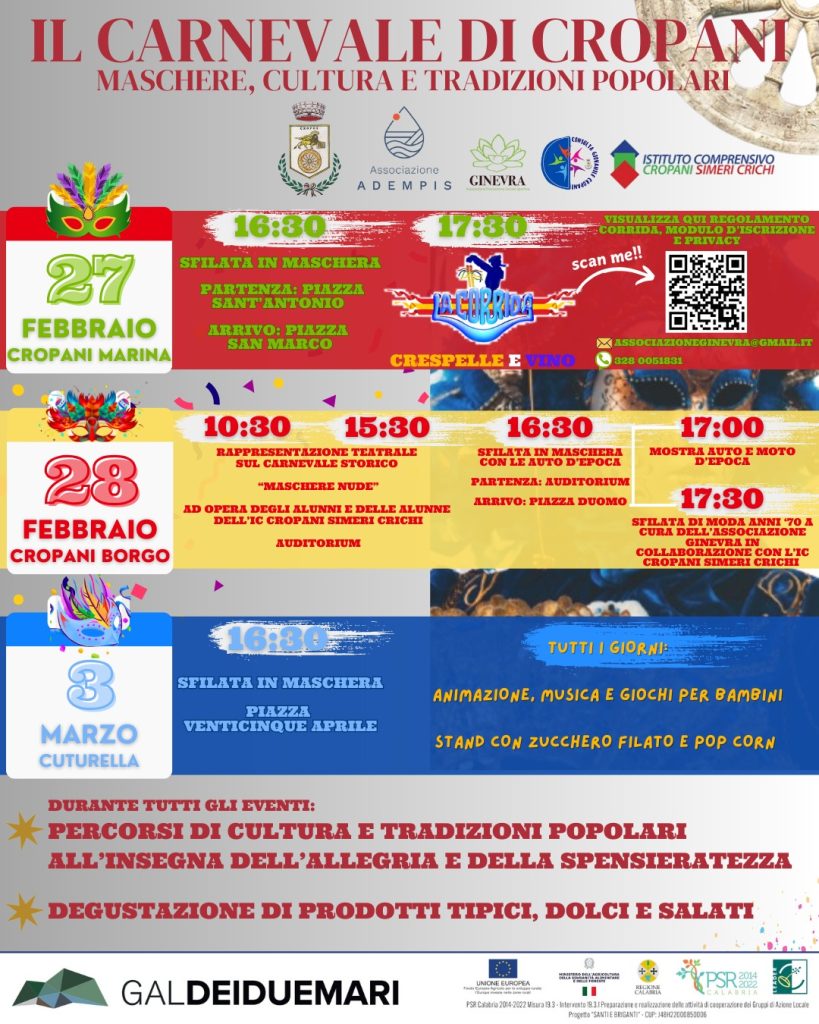 Da oggi il Carnevale Cropanese, in maschera fra cultura e tradizioni 3 WhatsApp Image 2025 02 27 at 15.33.58