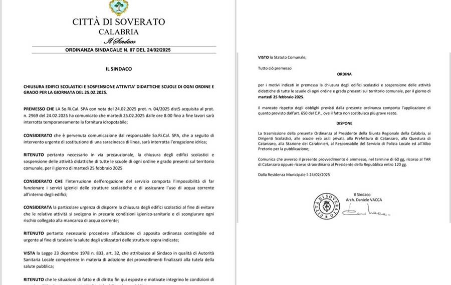 Oggi scuole chiuse a Soverato 1 Oggi scuole chiuse a Soverato