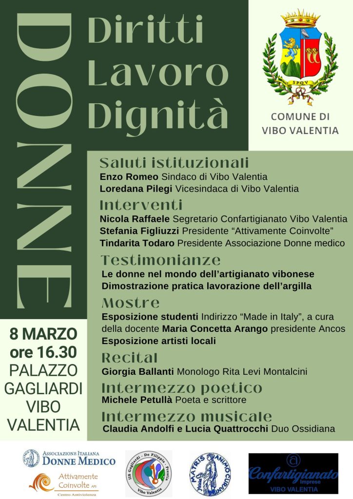Giornata internazionale della donna: a Vibo Valentia dibattito aperto su diritti, lavoro e dignità 3 Giornata della donna Vibo Valentia