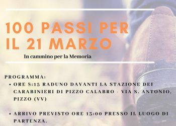 “100 passi verso il 21 Marzo, in cammino per la Memoria”. A Pizzo una domenica speciale