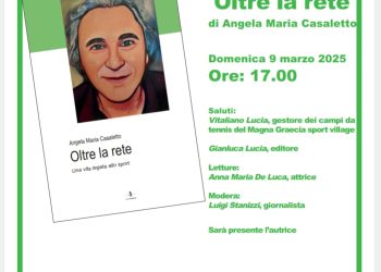 Domenica al “Magna Graecia Sport Village“ presentazione “Oltre la rete” di Angela Maria Casaletto