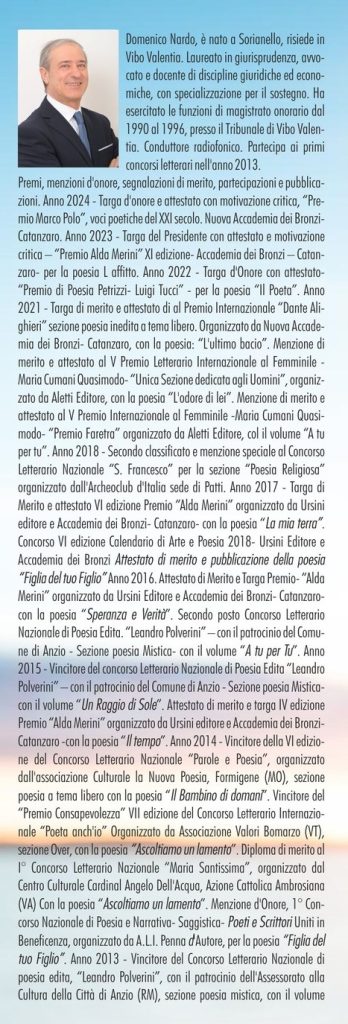 "Io Credo", la nuova raccolta di poesie di Domenico Nardo per guidare il lettore in un cammino spirituale 4 domenico nardo