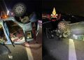 Due auto si sono ribaltate sull’autostrada all’altezza di Gizzeria
