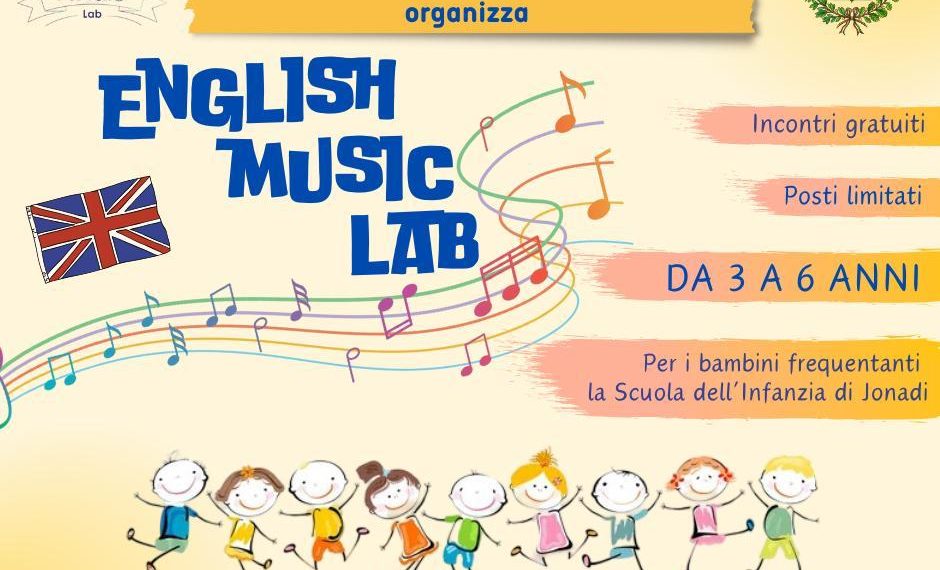A Jonadi parte “English Music Lab”, il nuovo laboratorio gratuito di inglese e musica per i bambini dell'Infanzia 1 A Jonadi parte “English Music Lab”, il nuovo laboratorio gratuito di inglese e musica per i bambini dell’Infanzia