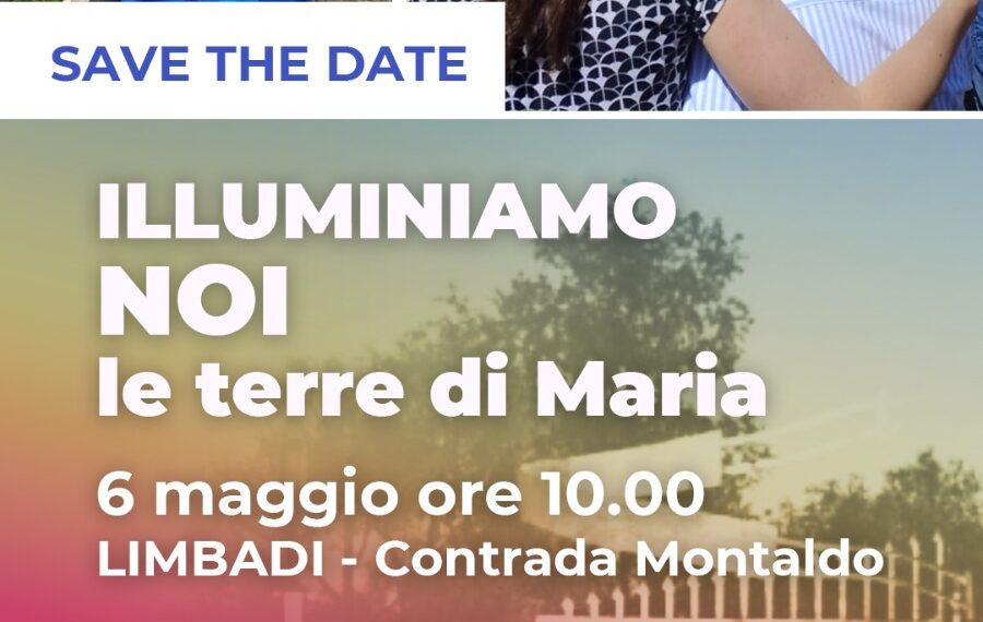 “Illuminiamo Noi le terre di Maria”, a Limbadi il 6 maggio l'iniziativa per ricordare Maria Chindamo 1 “Illuminiamo Noi le terre di Maria”, a Limbadi il 6 maggio l’iniziativa per ricordare Maria Chindamo