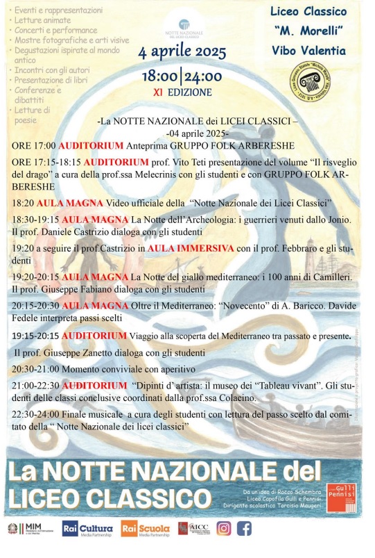 È il giorno in cui si celebra la "Notte dei Licei". Il programma degli eventi al Morelli di Vibo Valentia 3 notte dei licei programma