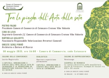 “Tra le pieghe dell’arte della seta”, l’evento domani nella Biblioteca della Camera di Commercio di Catanzaro