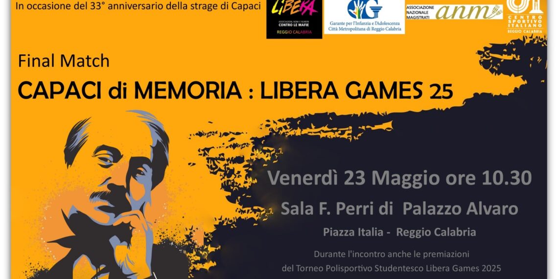 Iniziativa il 23 maggio a Reggio Calabria in occasione del 33° anniversario della strage di Capaci
