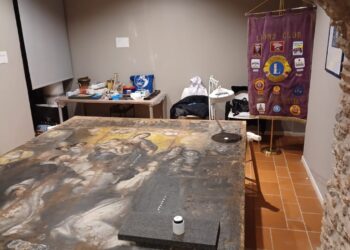 Concluso il restauro della tela secentesca della Madonna del Rosario, custodita a Soriano, finanziato dai Lions