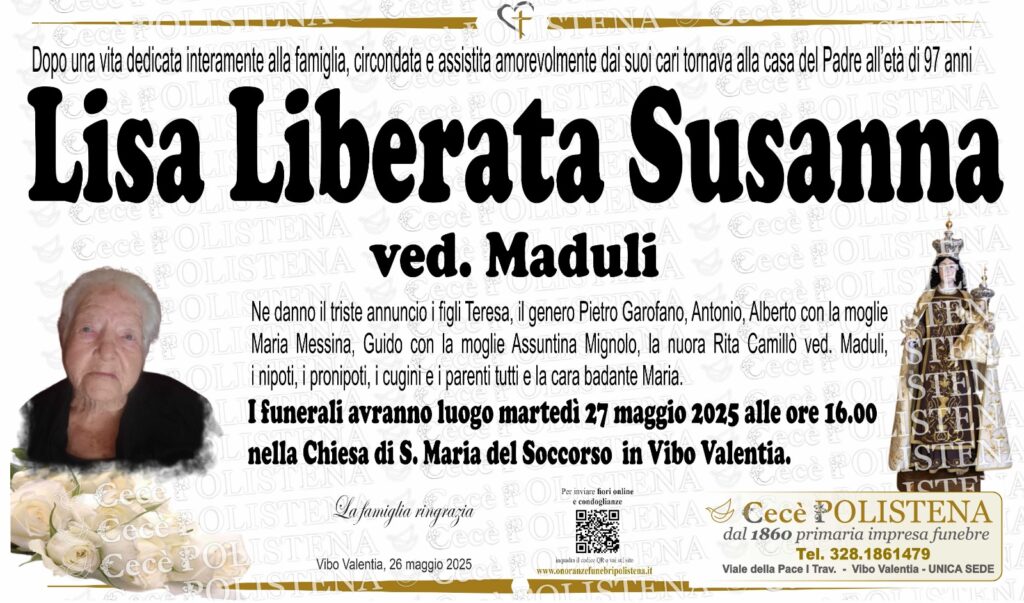 Vibo Valentia piange la dipartita di una donna voluta bene da tutti 2 WhatsApp Image 2025 05 26 at 11.39.55