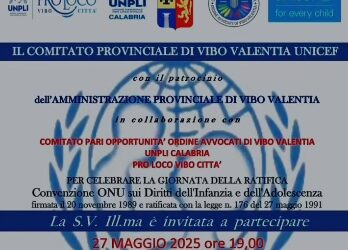 Unicef Vibo Valentia organizza il Festival del Diritto, un programma articolato con diversi appuntamenti