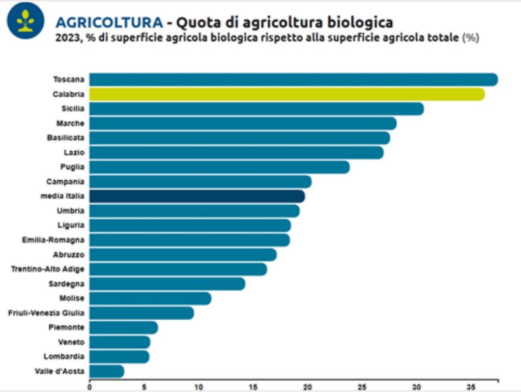 La Calabria eccelle nell'agricoltura biologica e nelle energie rinnovabili. I risultati di CIRO 3 quota agricoltura biologica