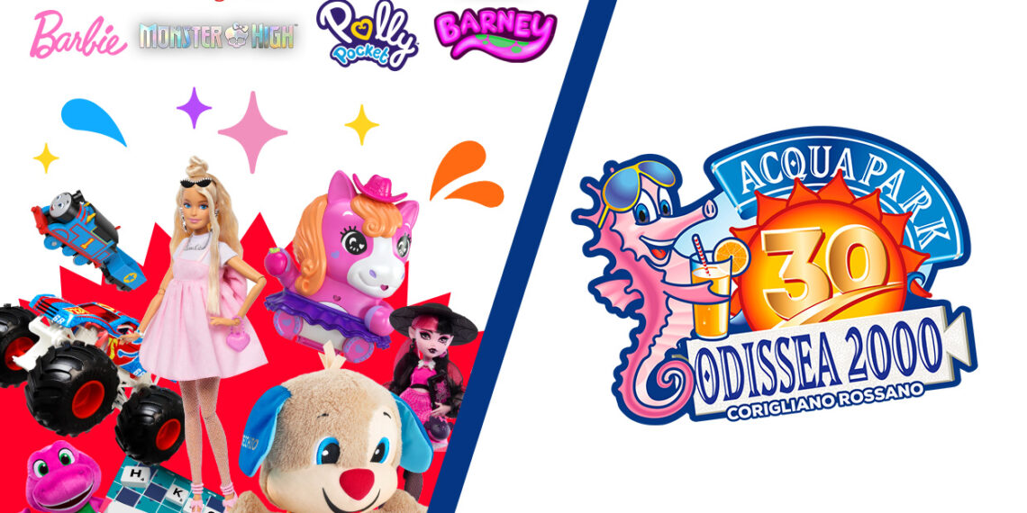 Il sorriso di più generazioni per due anniversari mitici: 80 anni di Mattel® e 30 anni di Odissea 2000, l’Acquapark dei record