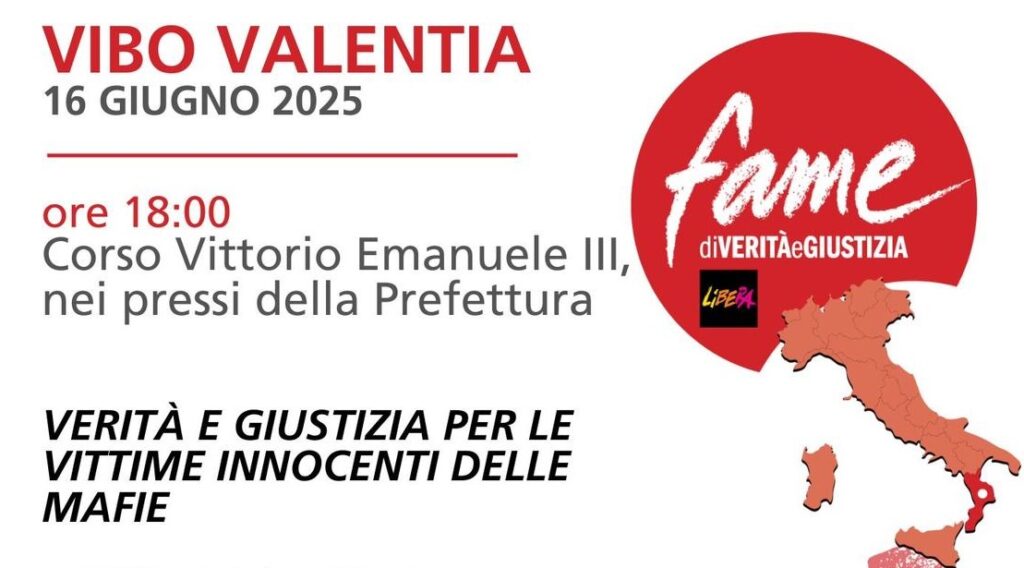 Fame di verita egiustizia a vibo