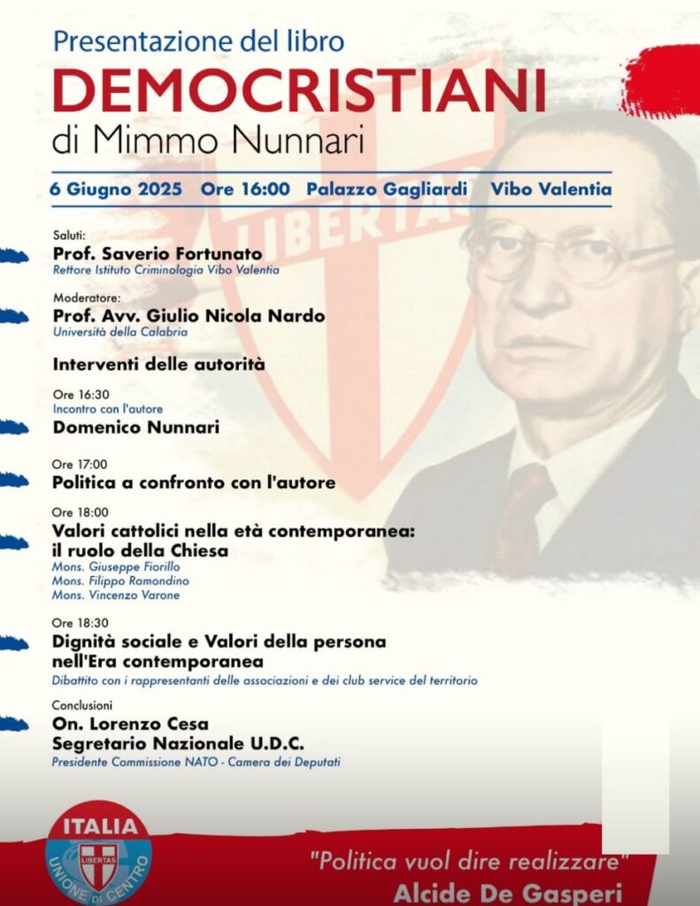 Democristiani, il libro di Mimmo Nunnari che ne ripercorre la storia presentato a Palazzo Gagliardi 3 WhatsApp Image 2025 06 04 at 11.44.32