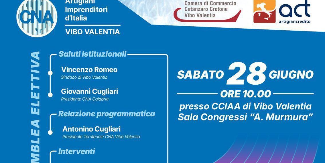 La CNA di Vibo Valentia rinnova la sua Presidenza. Sabato l’Assemblea elettiva