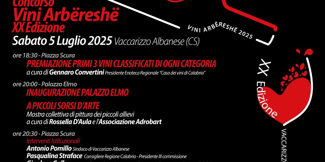 Più di 100 produttori per la XX edizione del concorso dei vini arbëreshë