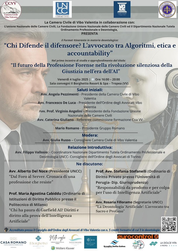 Giurisprudenza e futuro, avvocatura e intelligenza artificiale. Se ne discute a Tropea 3 avvocati incontrao a tropea 1