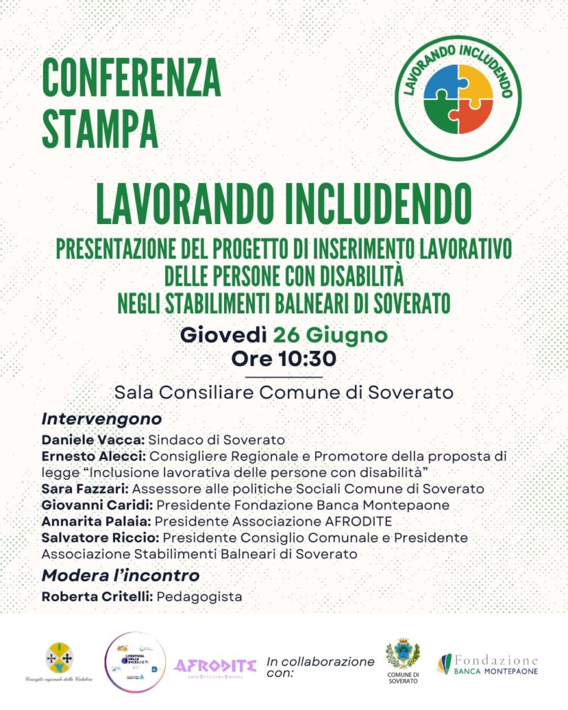 locandina conferenza stampa Lavorando Includendo