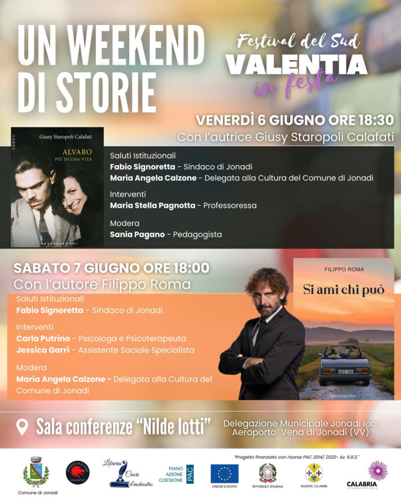 Jonadi, due giorni dedicati ai libri e agli autori: Giusy Staropoli Calafati e Filippo Roma 3 unnamed