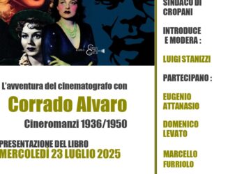 L’avventura del Cinematografo con Corrado Alvaro, mercoledì 23 Luglio a Cropani Marina