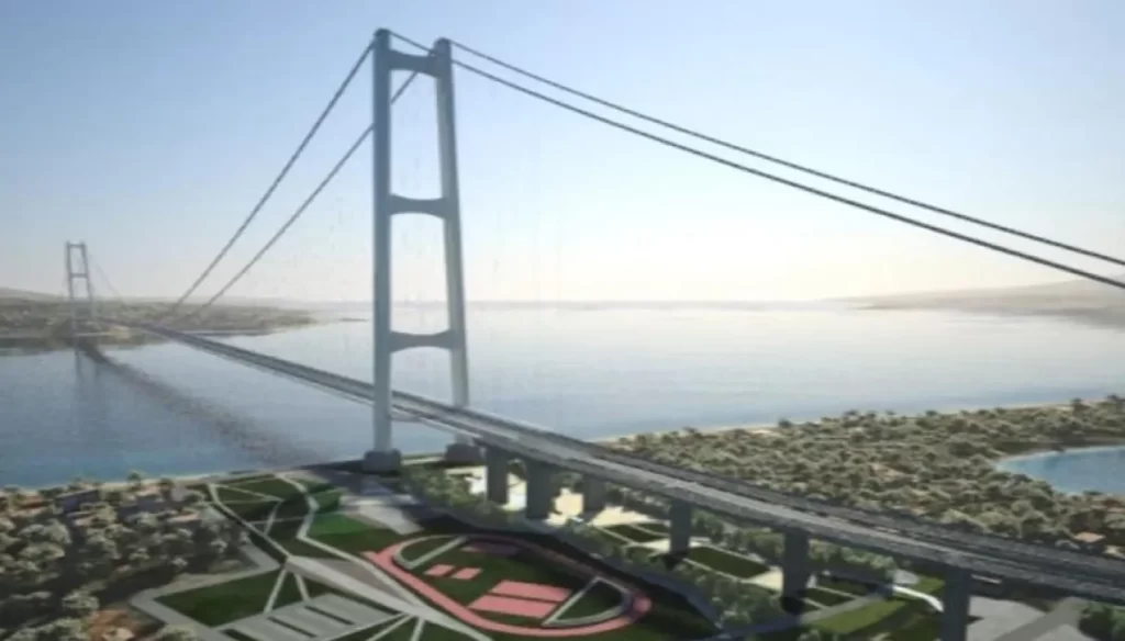 Rappresentazione grafica del Ponte sullo Stretto